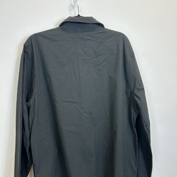 NWT Old Navy Mens Poplin Workwear Shacket Dark Gray Size Large - Picture 9 of 10